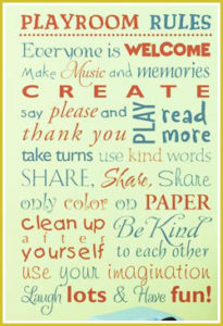 Playroom Rules