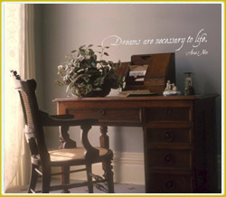 dreams are necessary to life wal decal